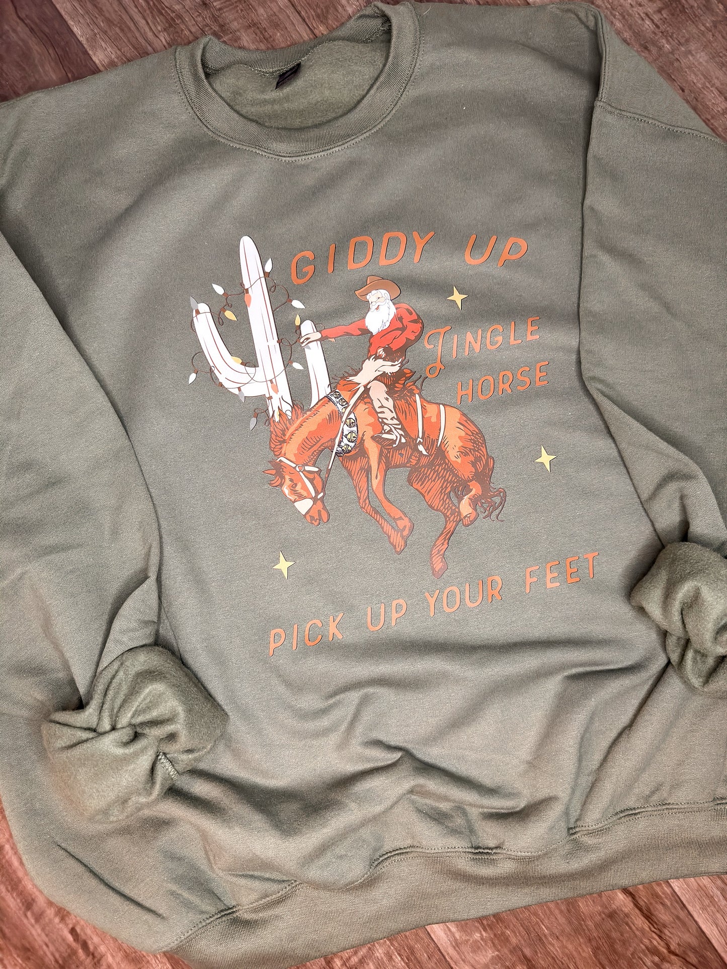 Giddy Up Jingle Horse Crewneck