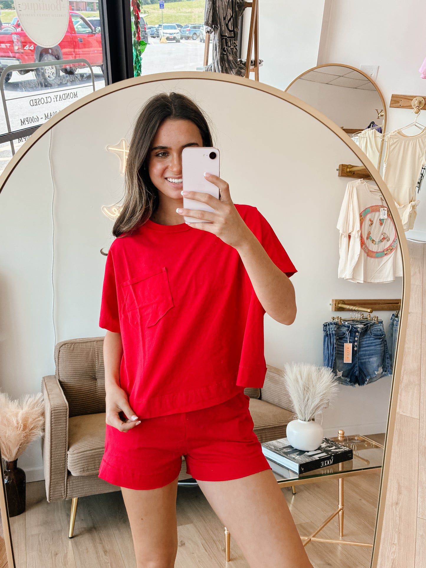 Ruby Exposed Seam Boxy Top & Shorts Set