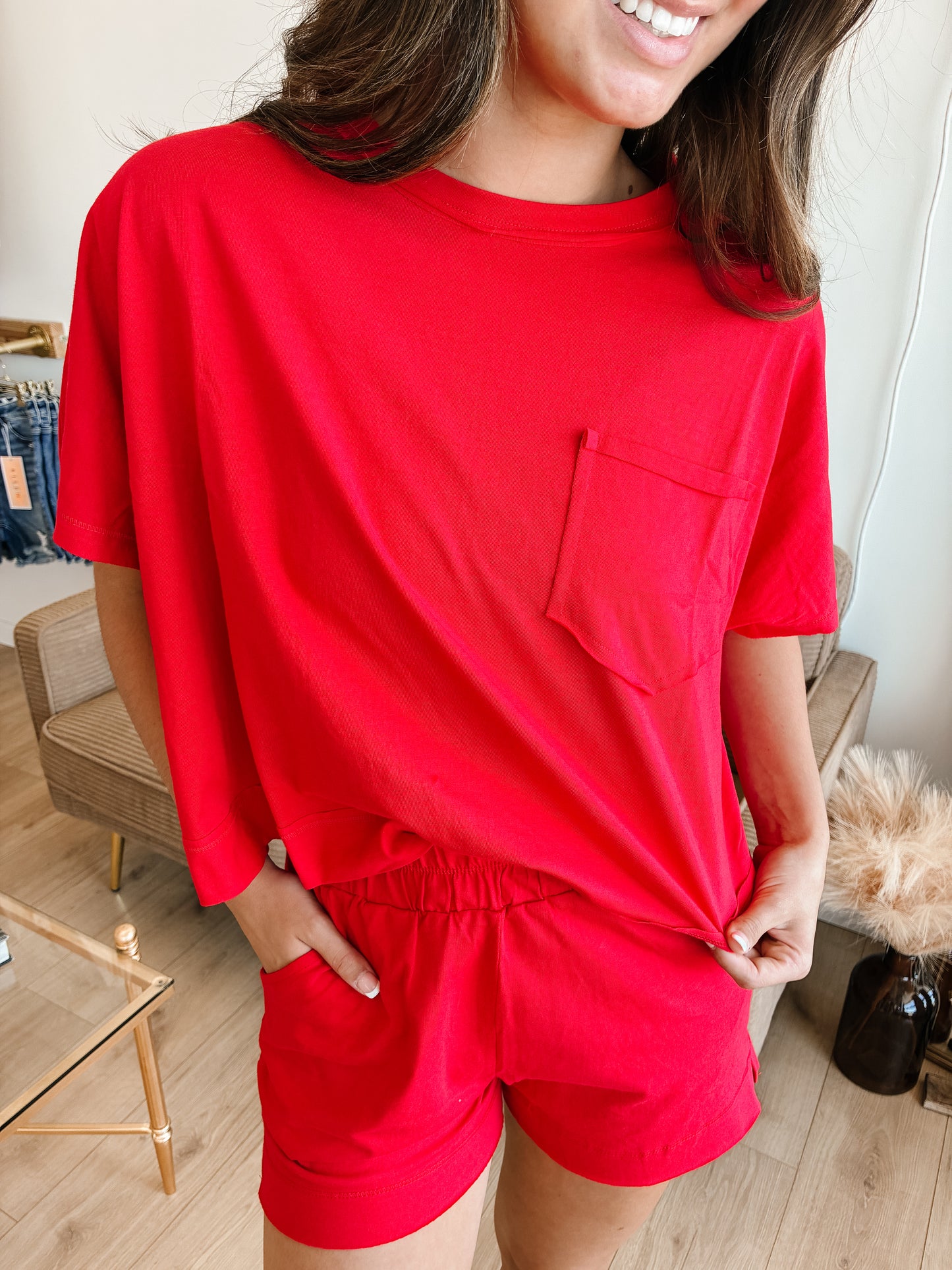Ruby Exposed Seam Boxy Top & Shorts Set