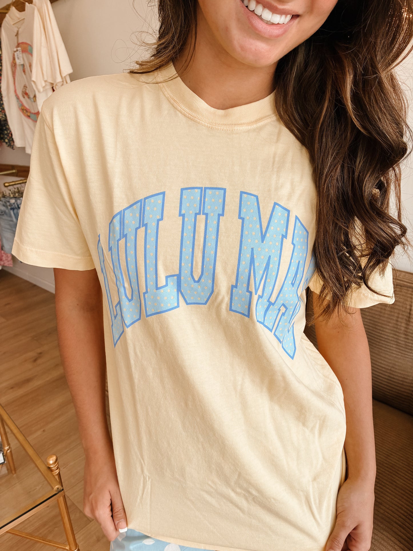 LULU MAC Yellow/Blue Polka DOt CC Tee