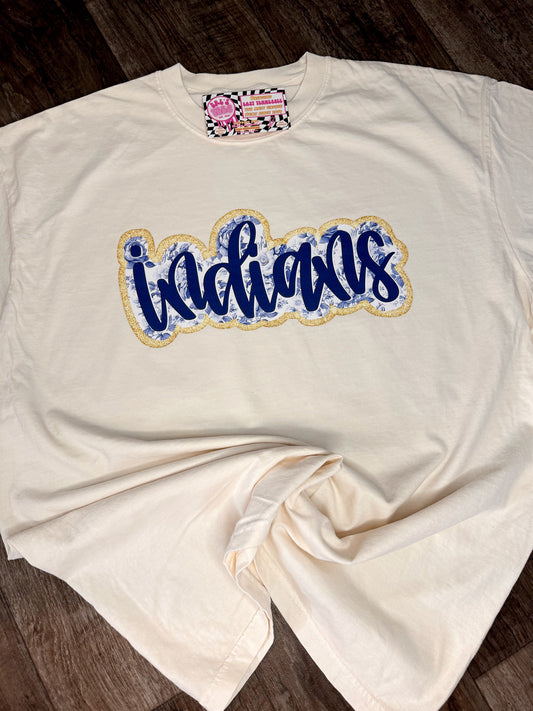 Indians Floral Comfort Colors Tee