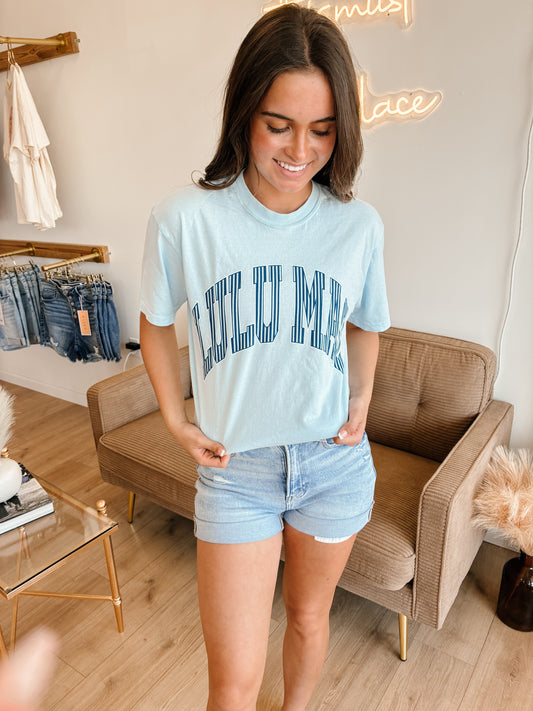 LULU MAC Blue Stripe CC Tee