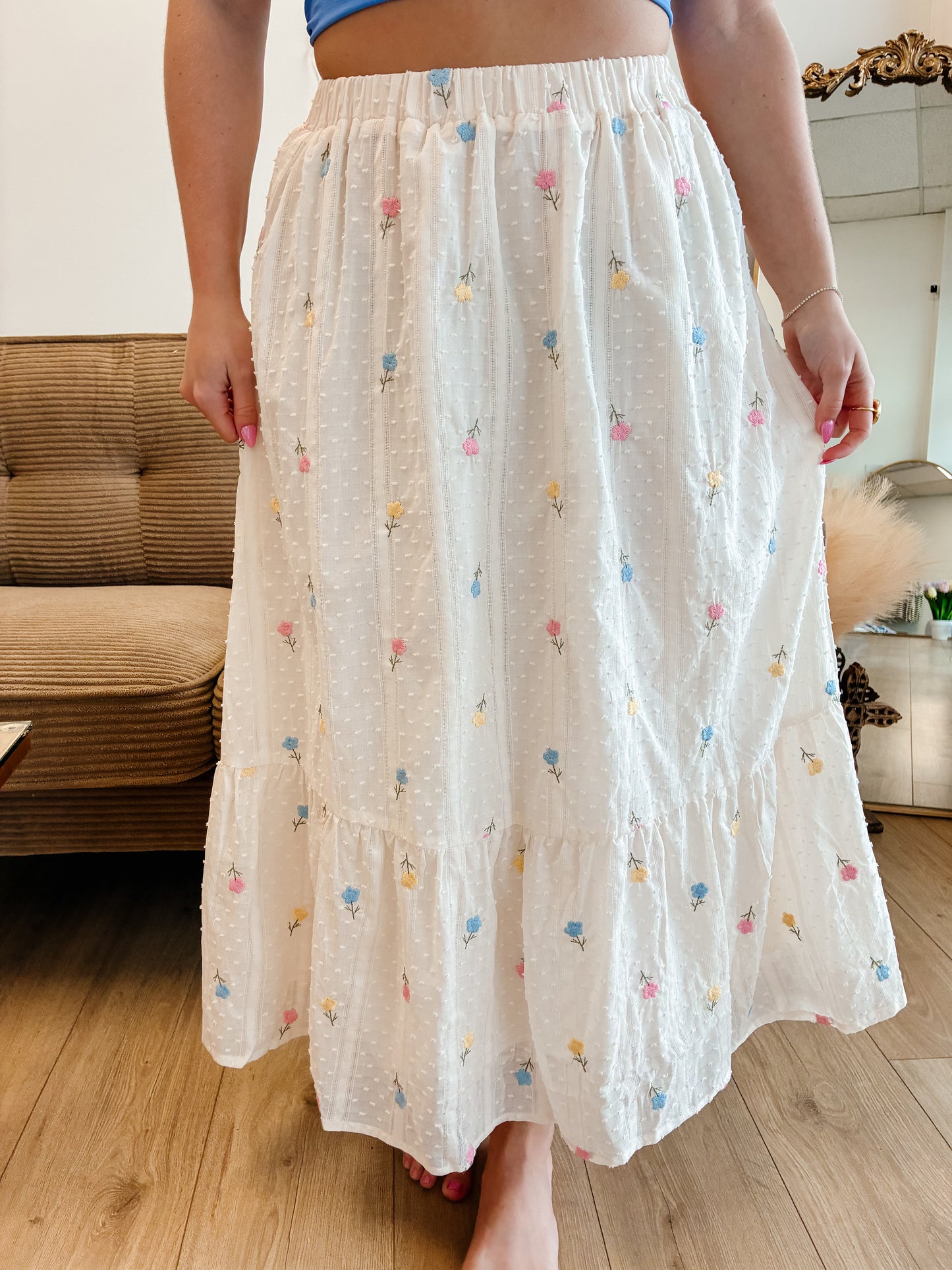 Dainty Daisy Midi Skirt