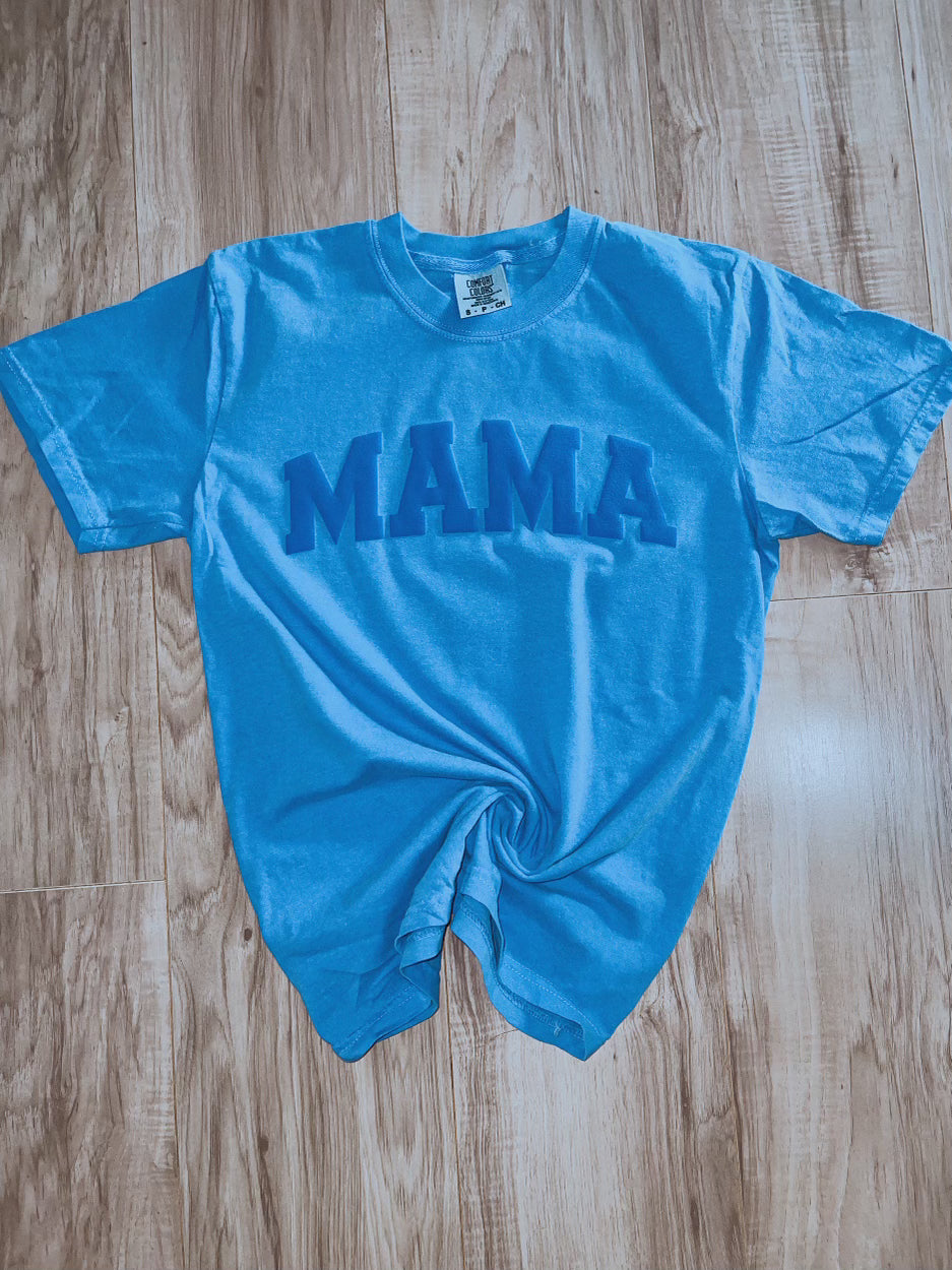 Mama Blue Puff Tee