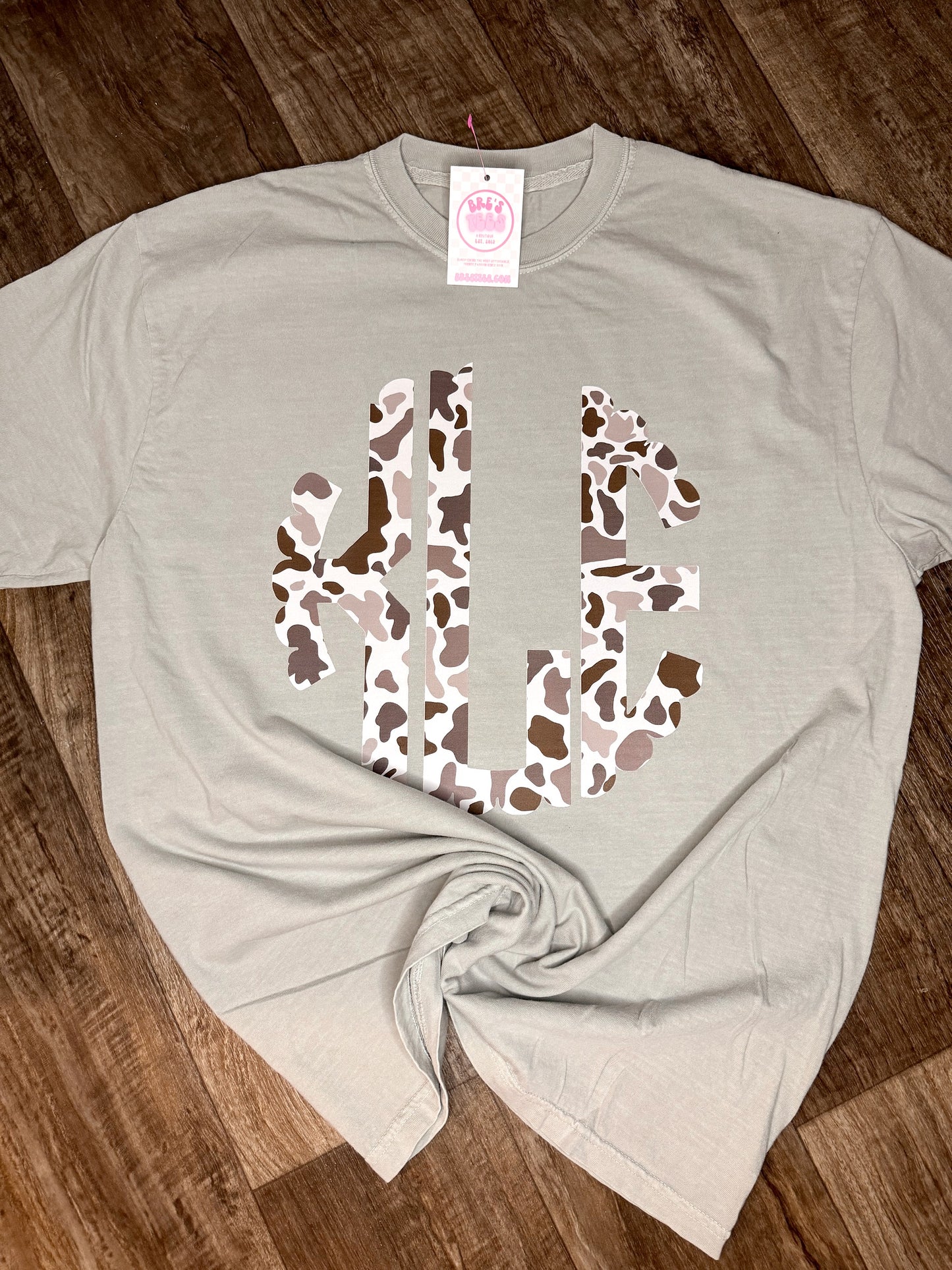 Custom Duck Camo Monogram Comfort Colors Tee