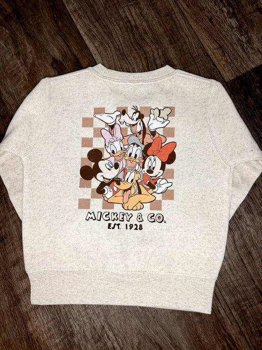 Custom Kids Mickey Mouse Crewneck