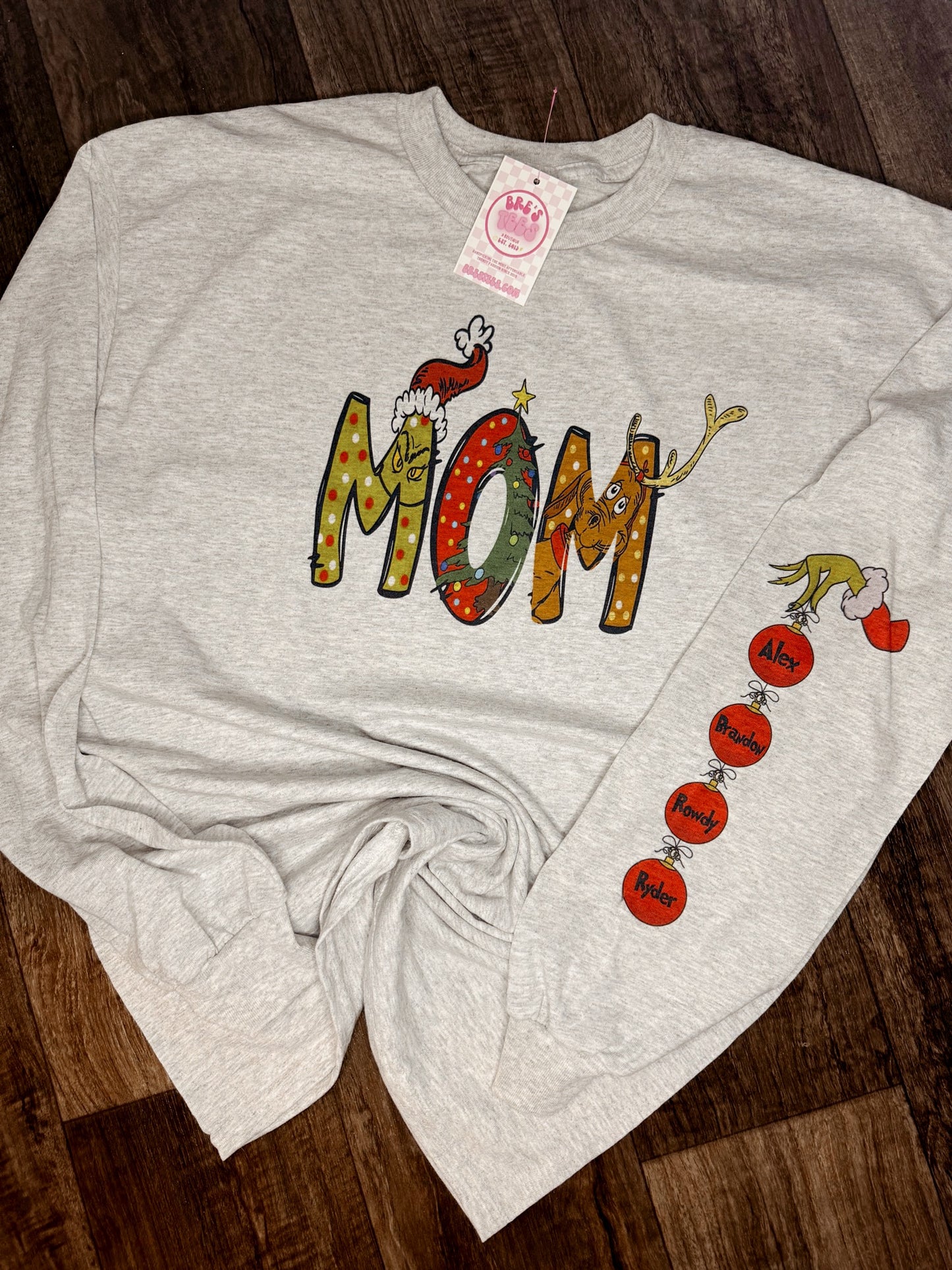 Custom Mom Grinch Long Sleeve