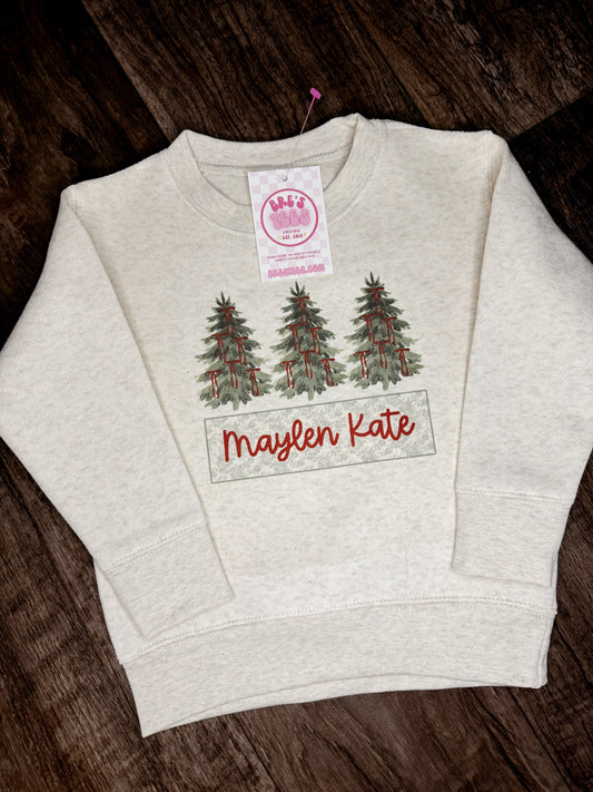 Coquette Christmas Toddler Crewneck