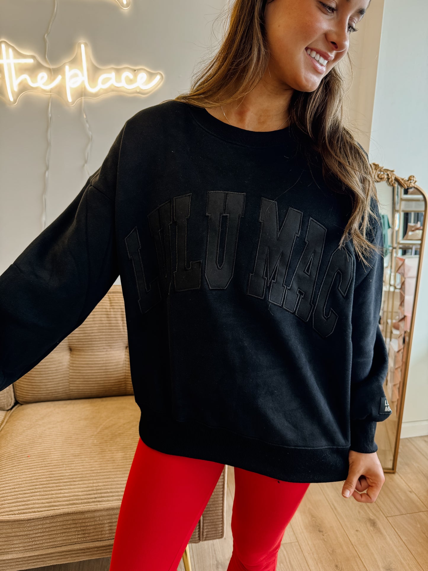 Lulu Mac Black Mono Sweatshirt