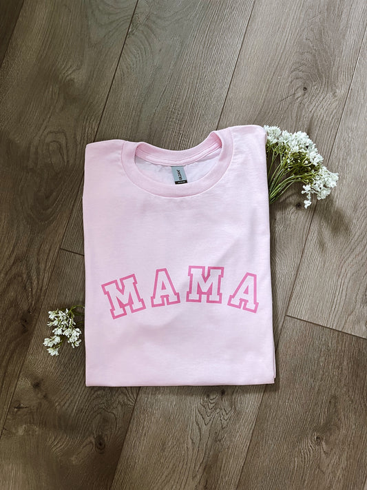 Baby Pink Varisty Letter Mama