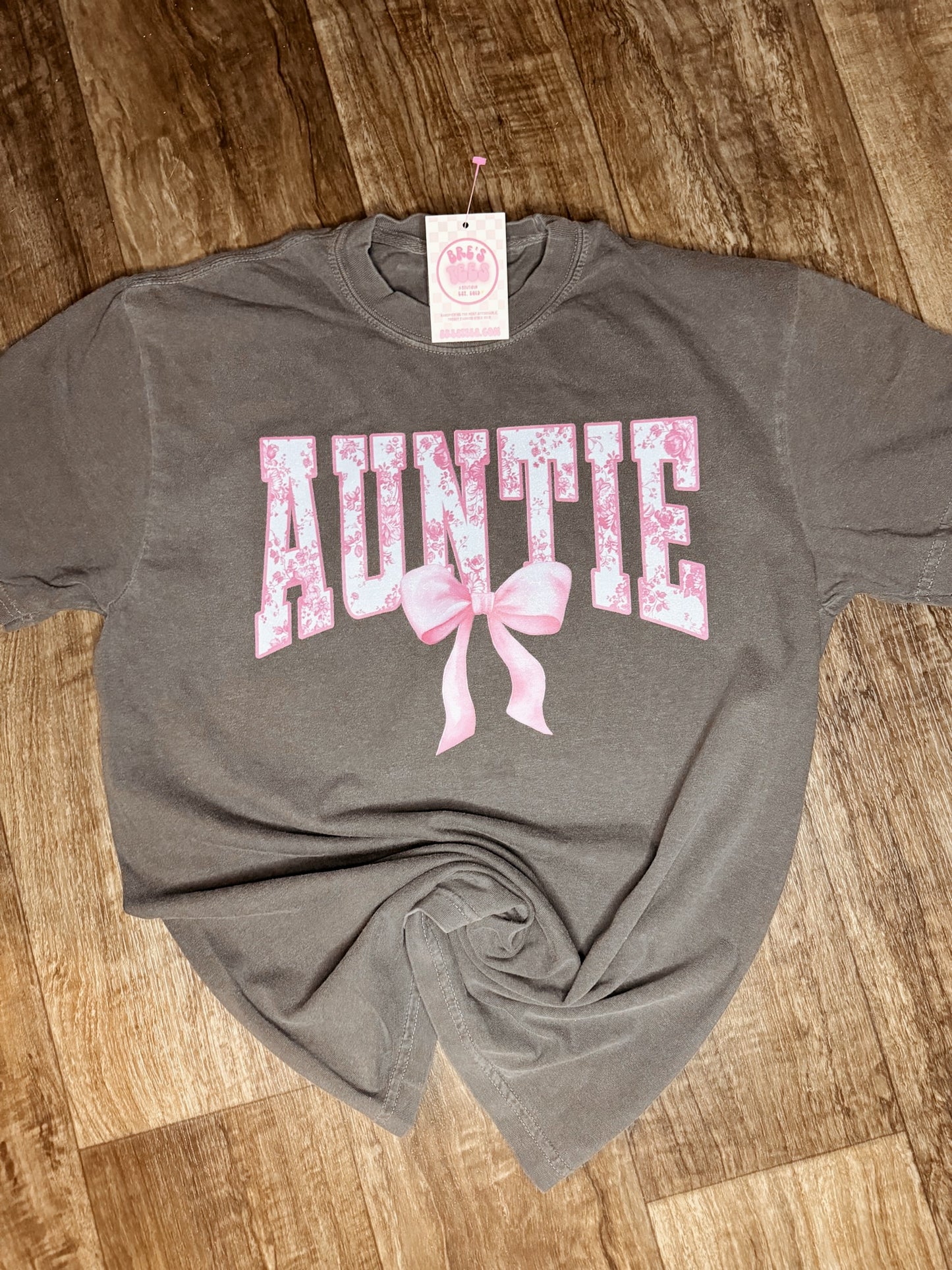 Coquette Floral Auntie Comfort Colors Tee