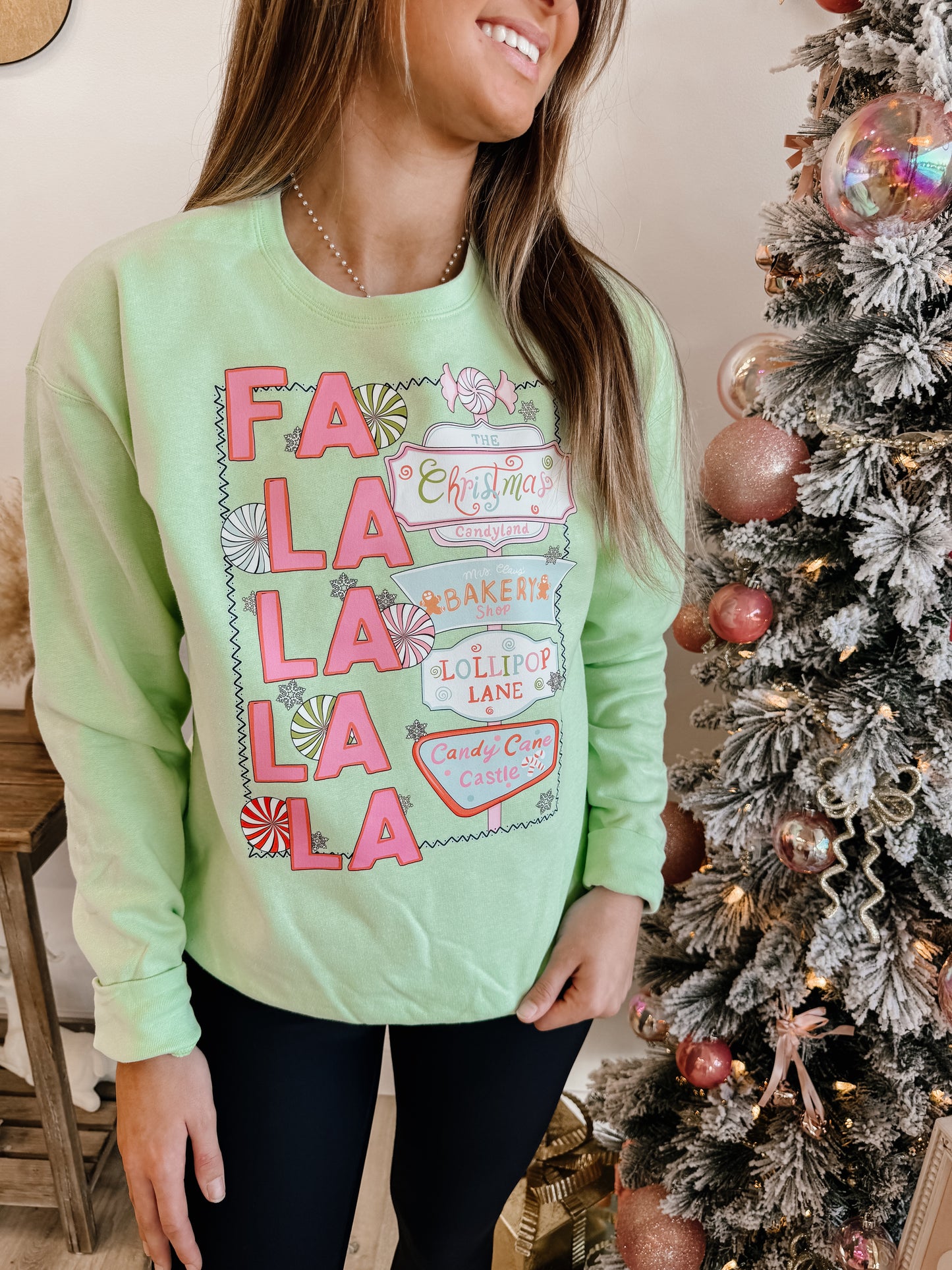 Fa La La La Colorful Crewneck