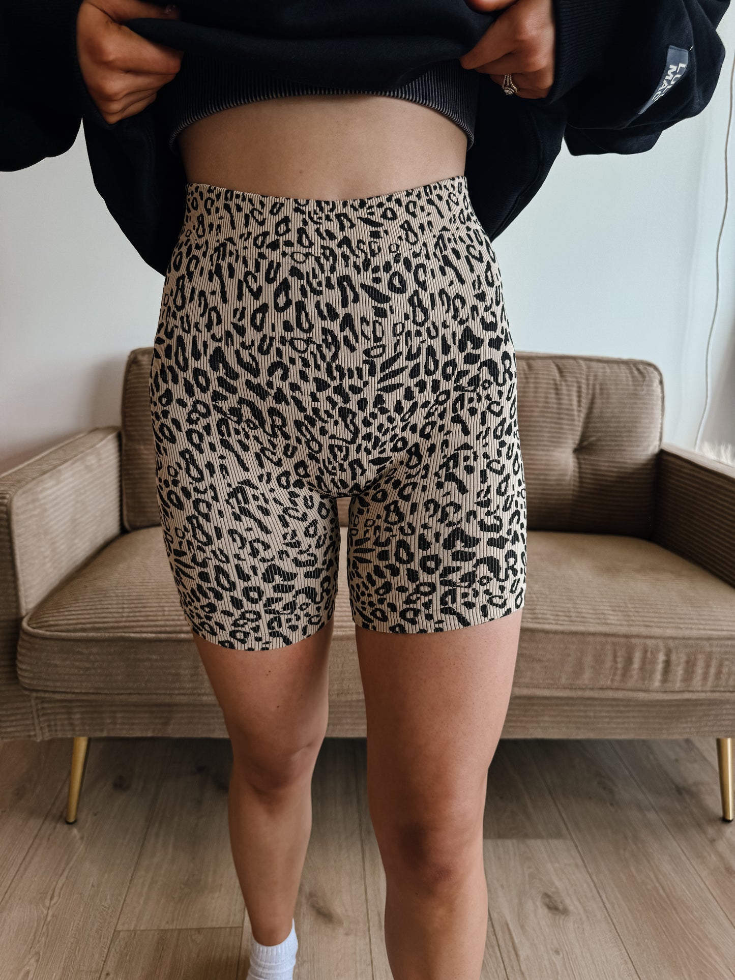 Leopard Print Biker Shorts