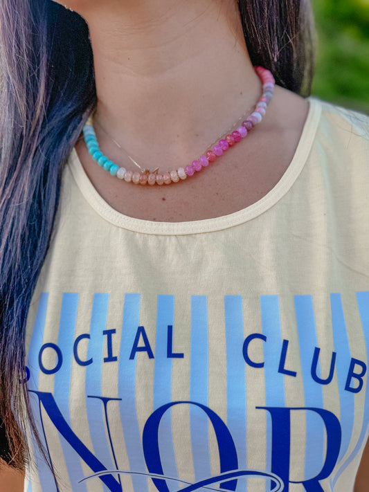Multi Colored Stone Necklace