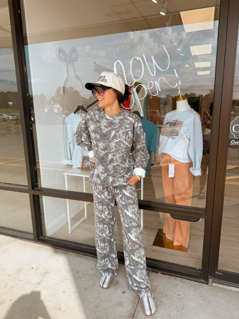 Olive Camo Fleece Sweatpants