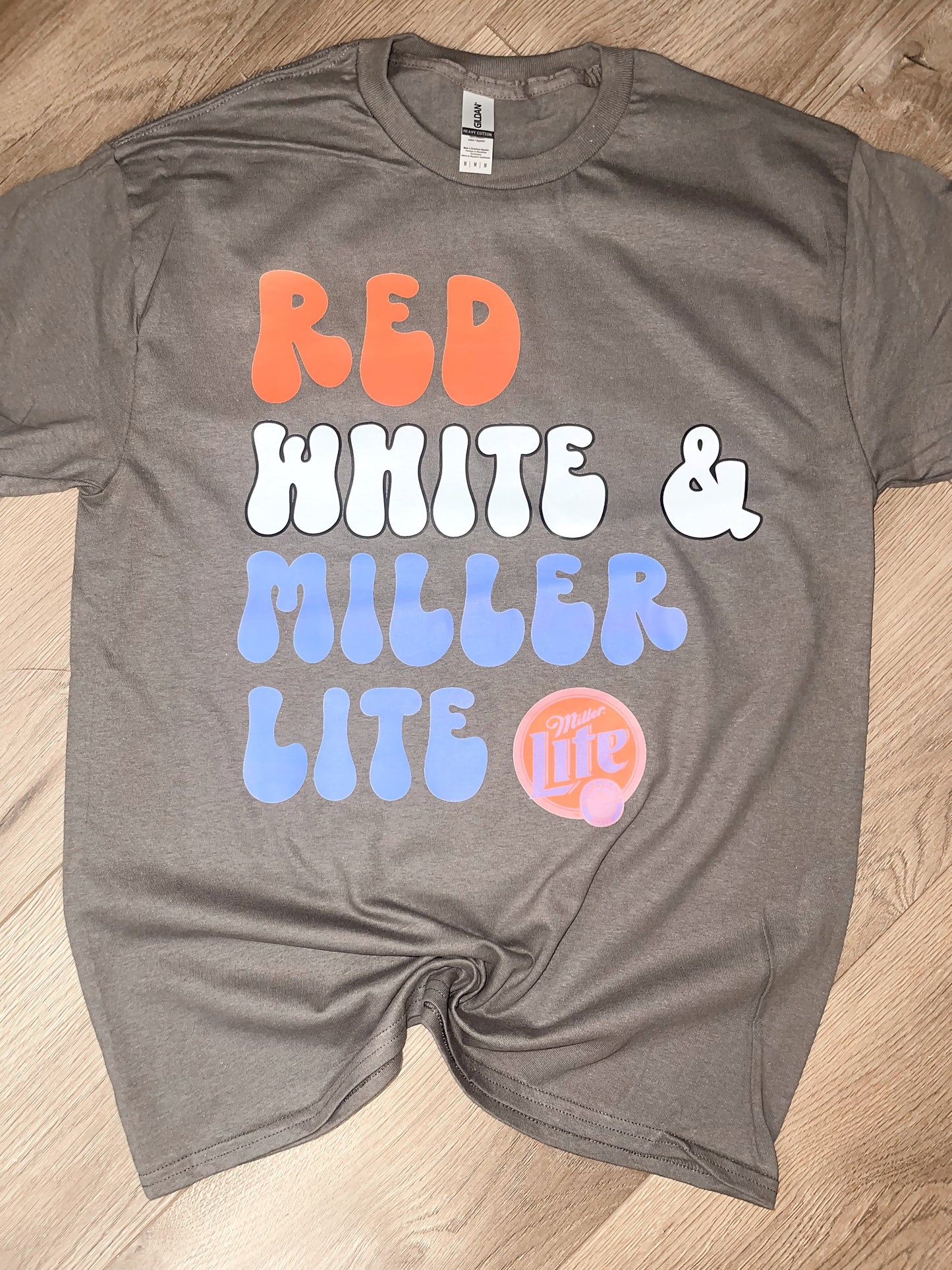 Red White and Miller Tee