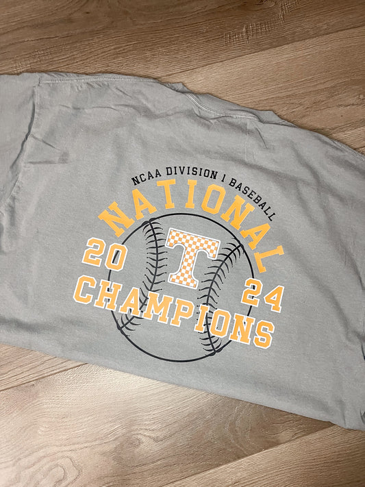 National Champions - TN Baseball - Comfort Colors Tee