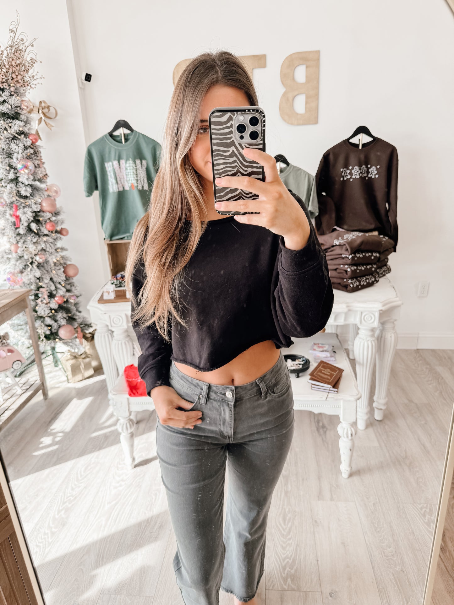 French Terry Boatneck Crop Top ( 4 COLORS )