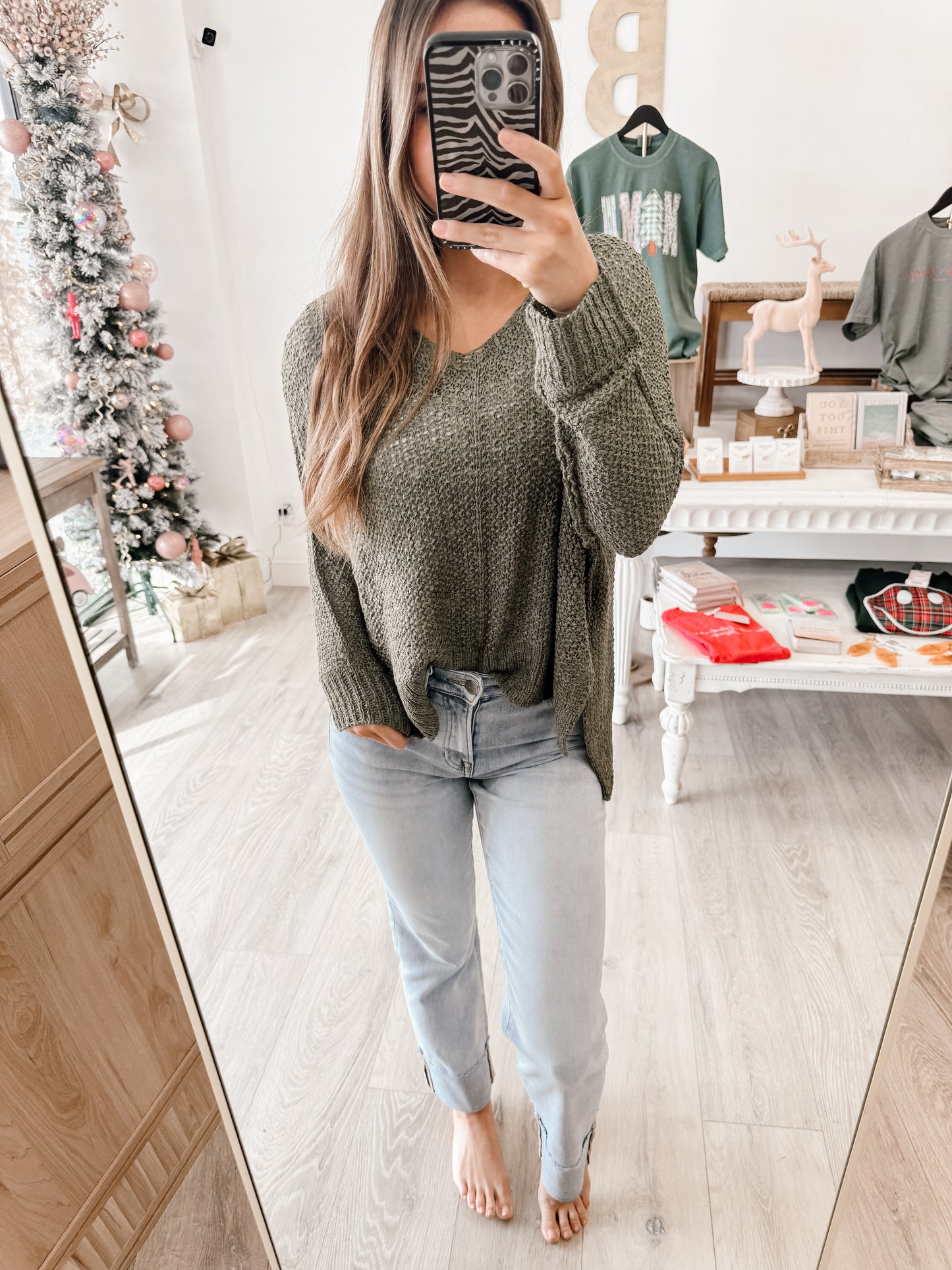 Dolman Sleeve V-neck Sweater (3 COLORS)