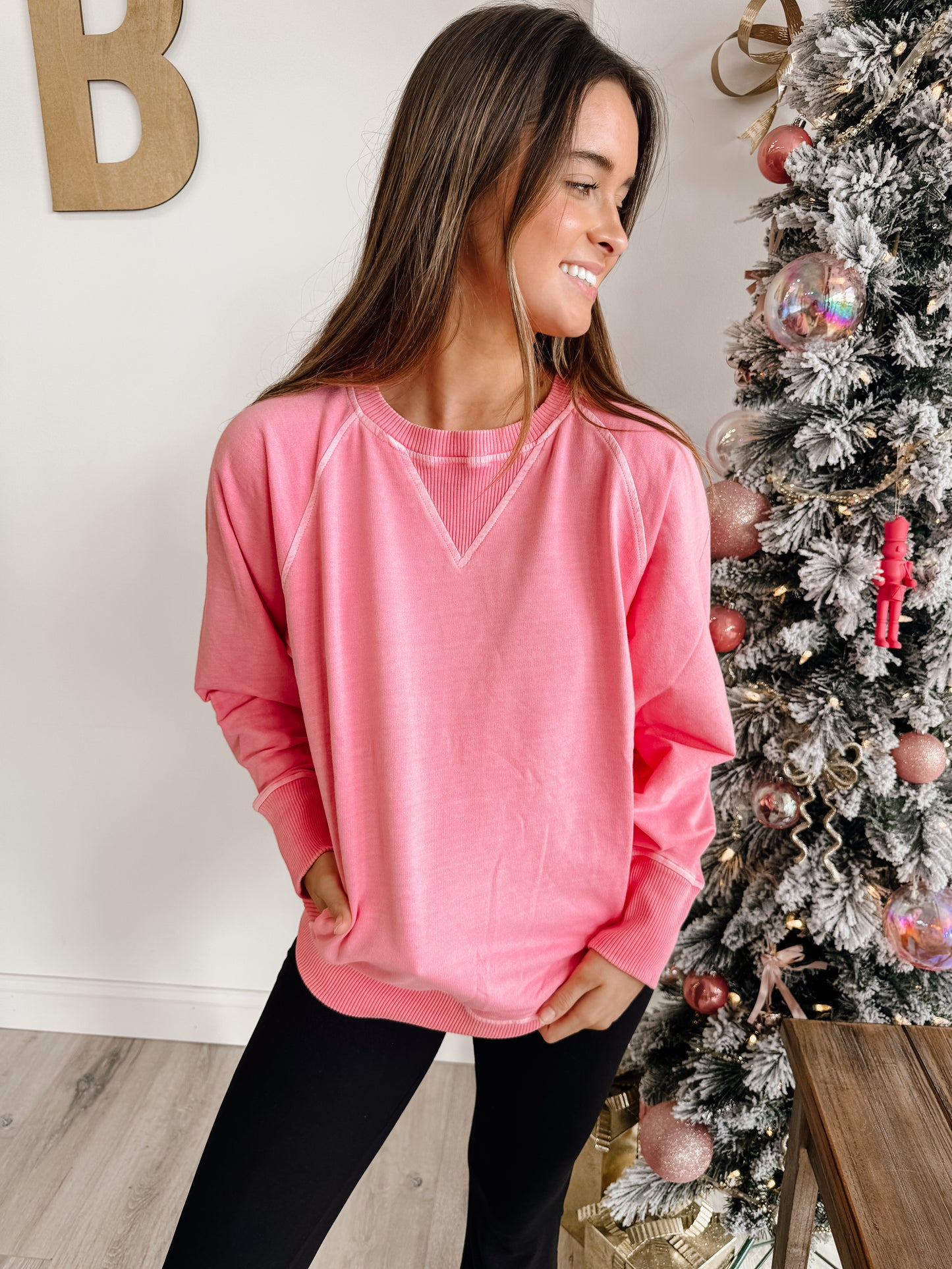 Pigment Dyed French Terry Pullover With Pockets (3 COLORS)