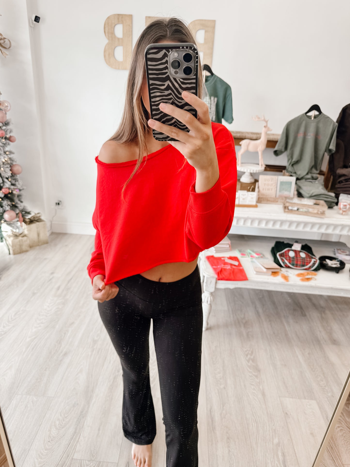French Terry Boatneck Crop Top ( 4 COLORS )
