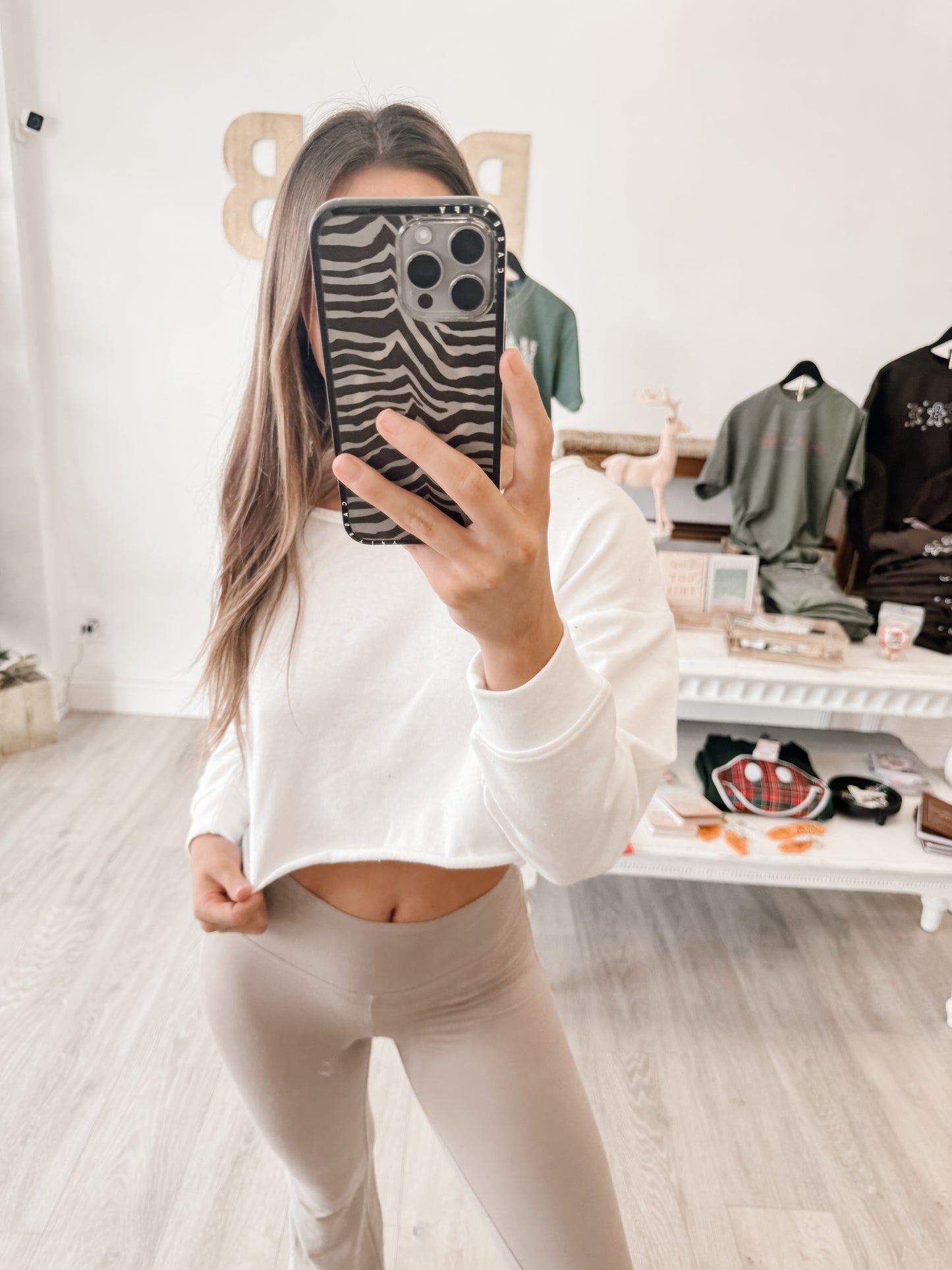 French Terry Boatneck Crop Top ( 4 COLORS )