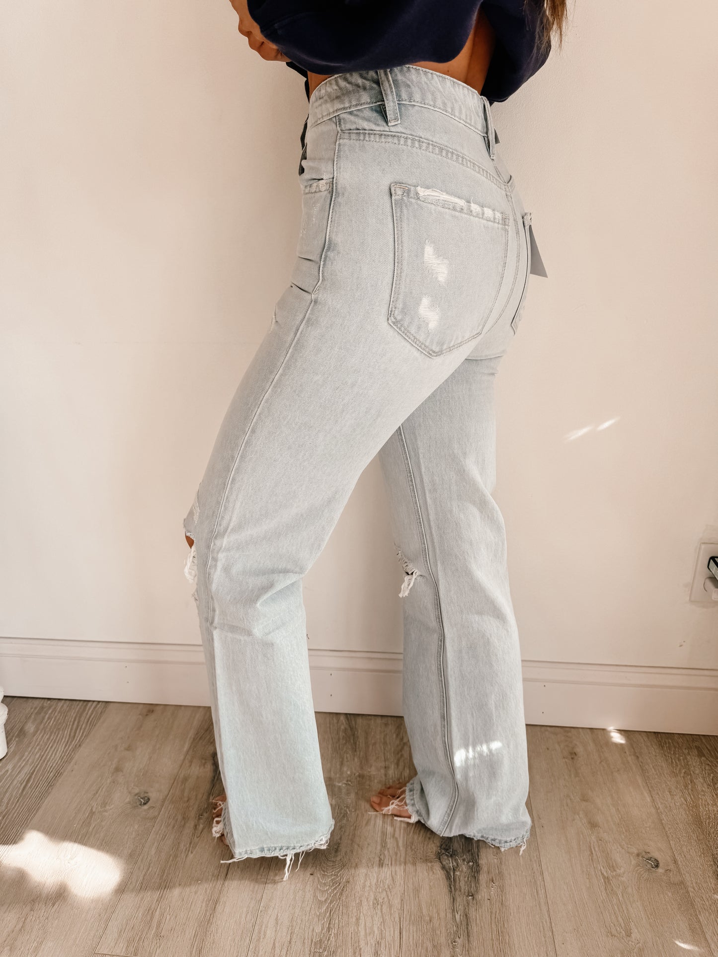 90's Vintage Super High Rise Flare Jeans