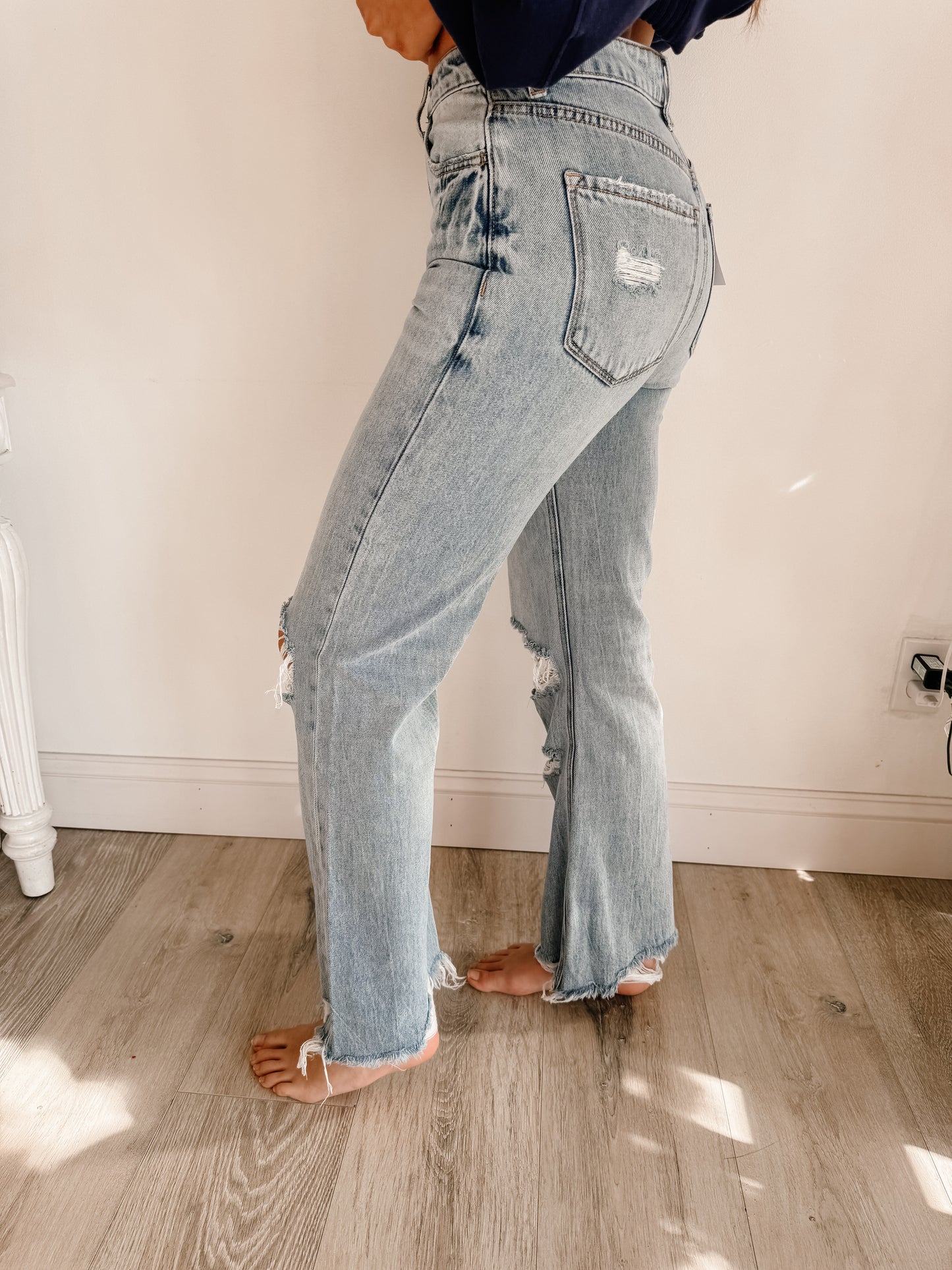 90's Vintage Super High Rise Flare Jeans