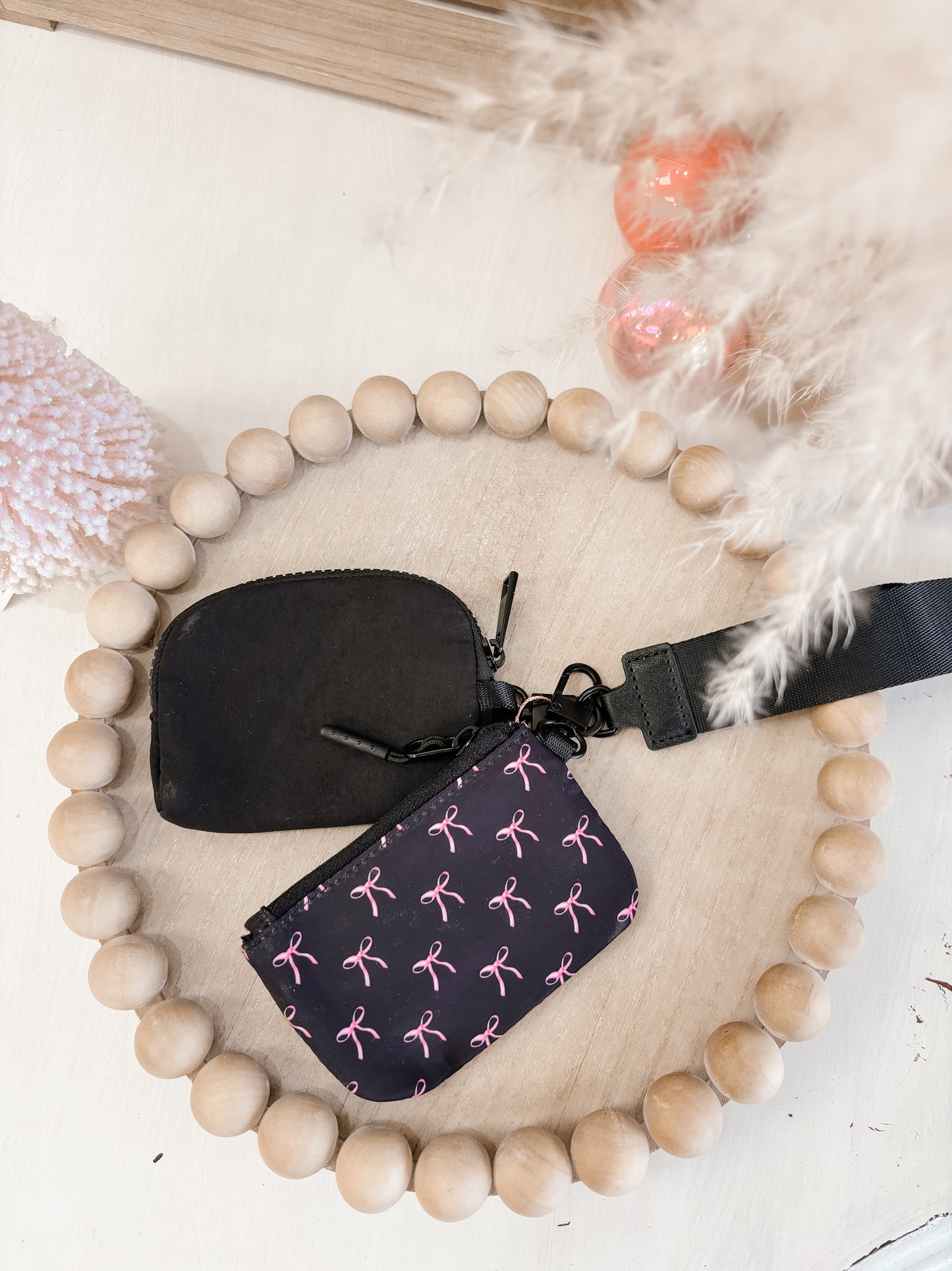 Dual Pouch Wristlet Keychain Wallet (4 colors)