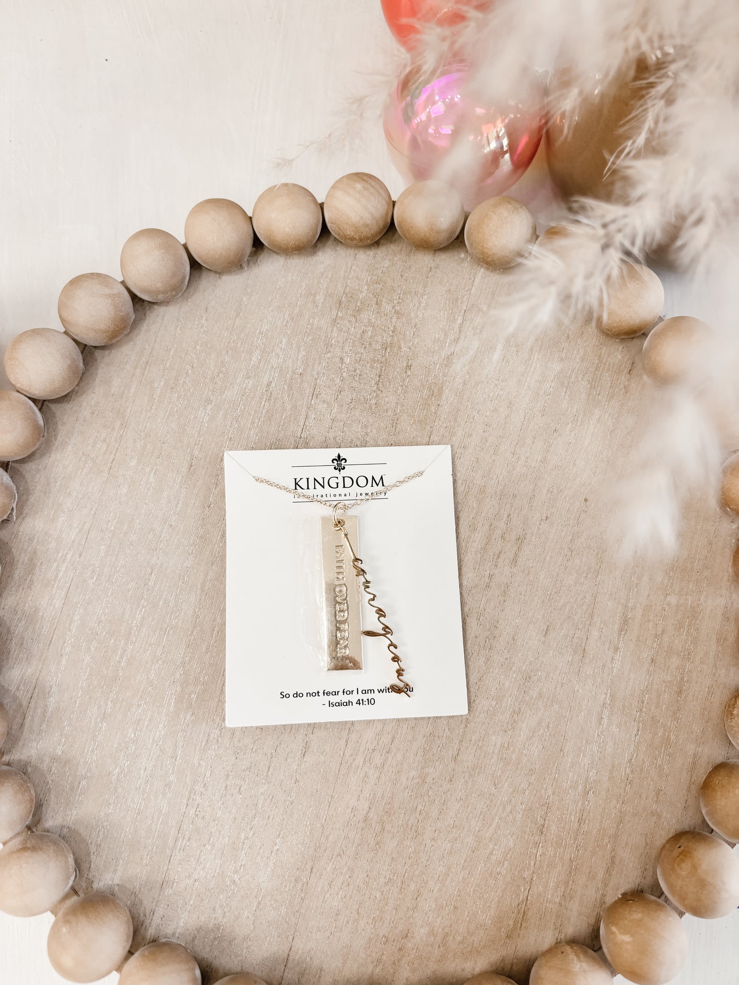 Name Plate Necklace - Courageous