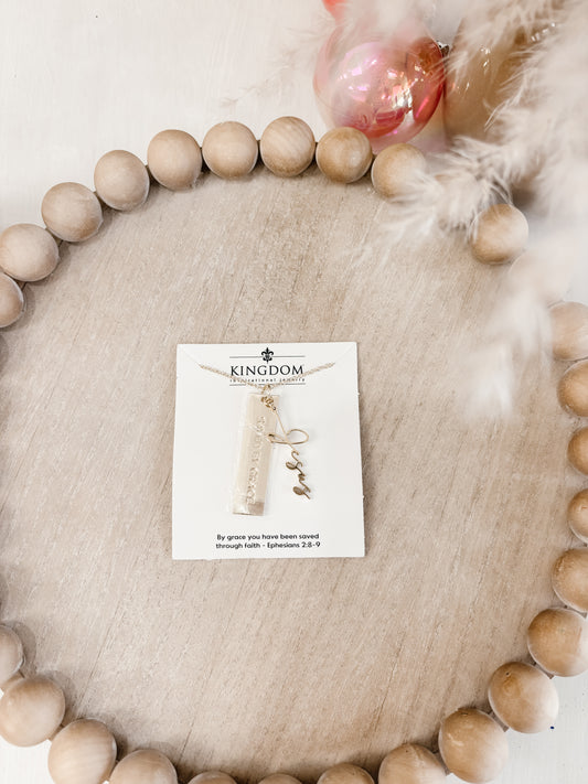 Name Plate Necklace - Jesus