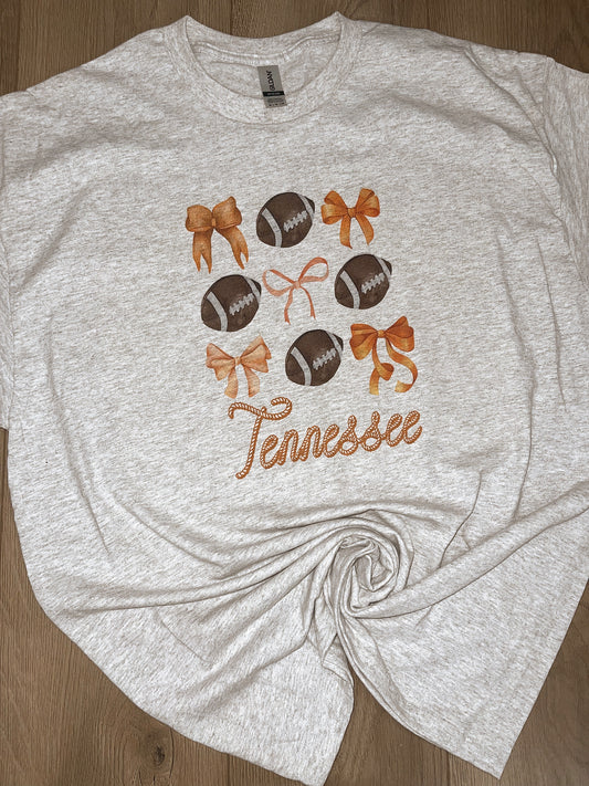 Tennessee Football & Bows Tee