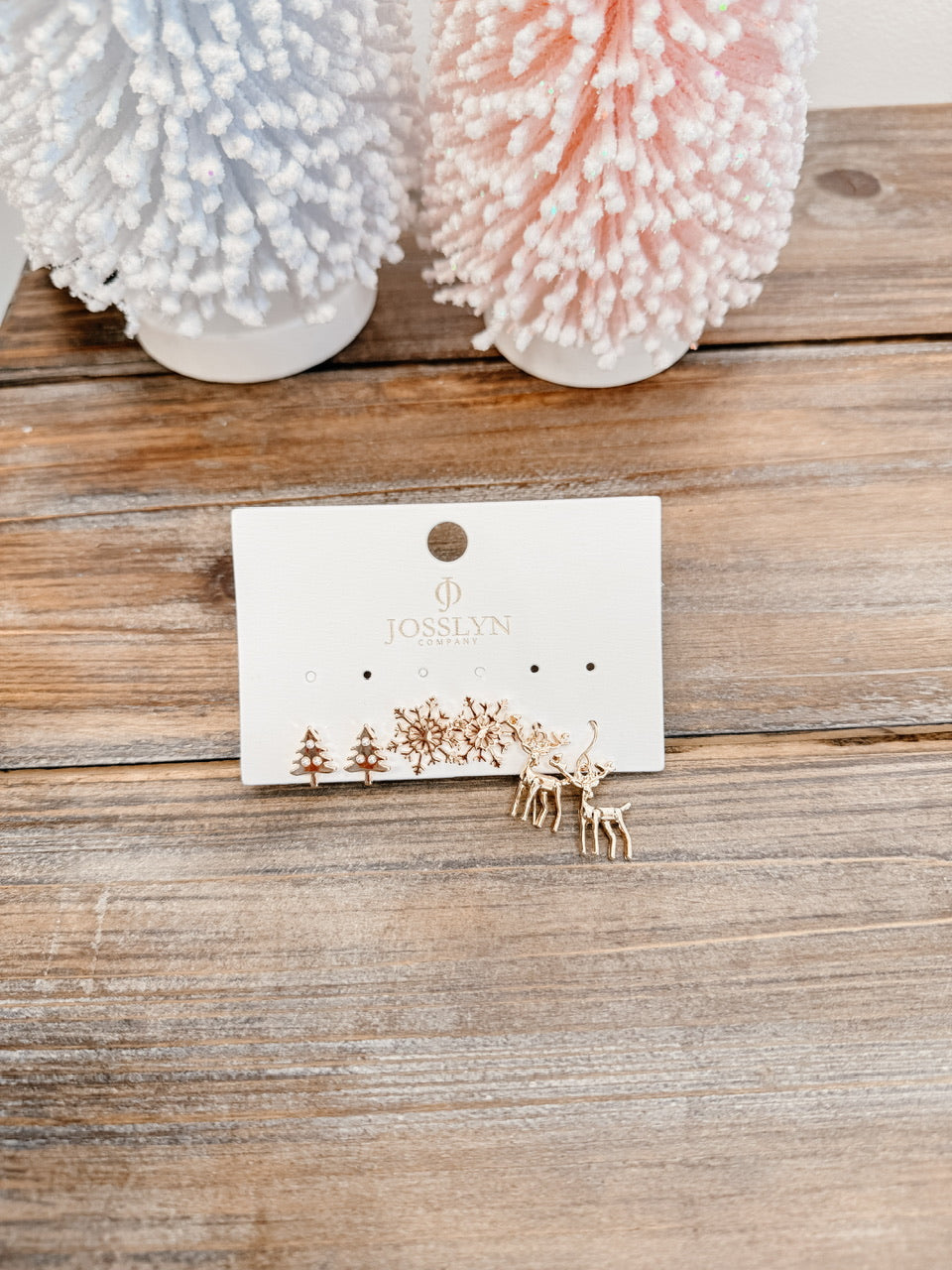 X-mas Tree Snowflake Reindeer Christmas Earrings