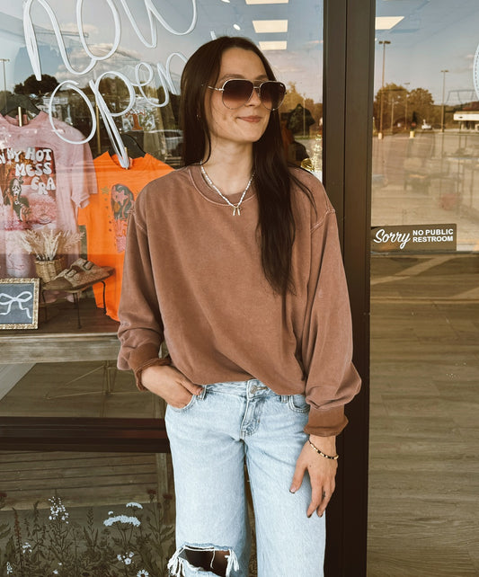 Oversized Mineral Washed Sweatshirt