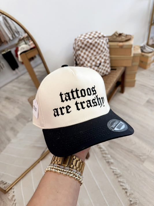 Embroidered Tattoos are Trashy Trucker Hat