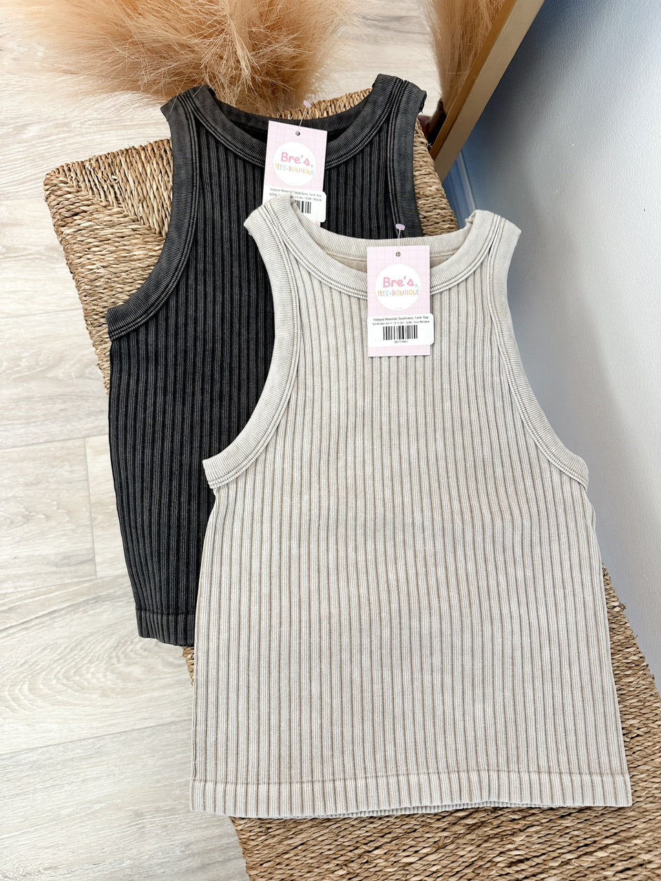 Ribbed Washed Seamless Tank Top