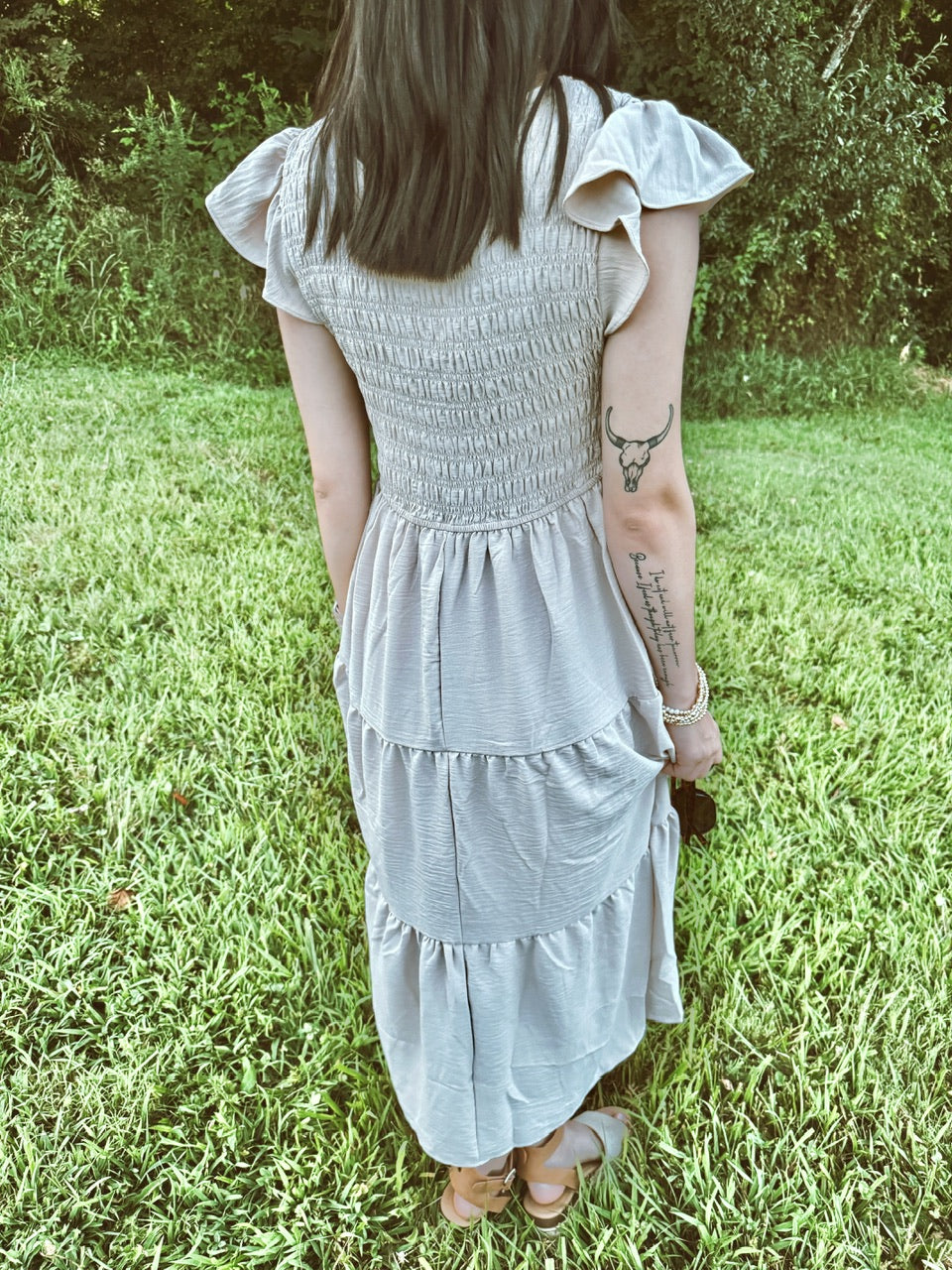 Flutter Sleeve Maxi Dress (S-3XL)