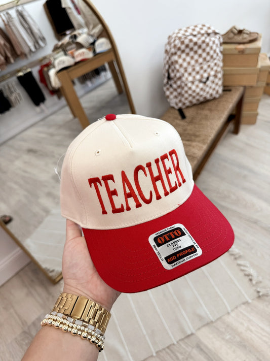 Embroidered Teacher Trucker Hat