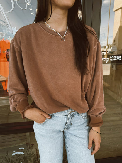 Oversized Mineral Washed Sweatshirt