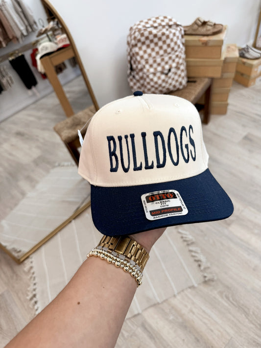 Embroidered Navy Bulldogs Trucker Hat
