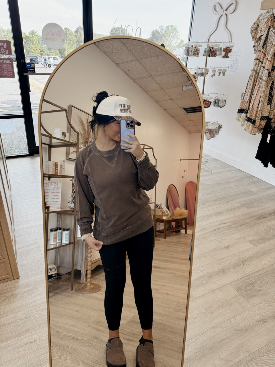 Pigment Dyed French Terry Pullover With Pockets
