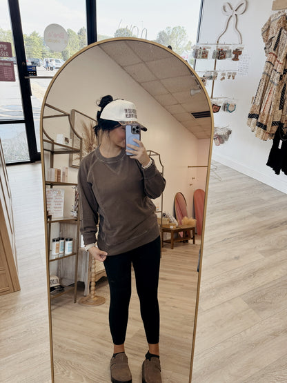 Pigment Dyed French Terry Pullover With Pockets