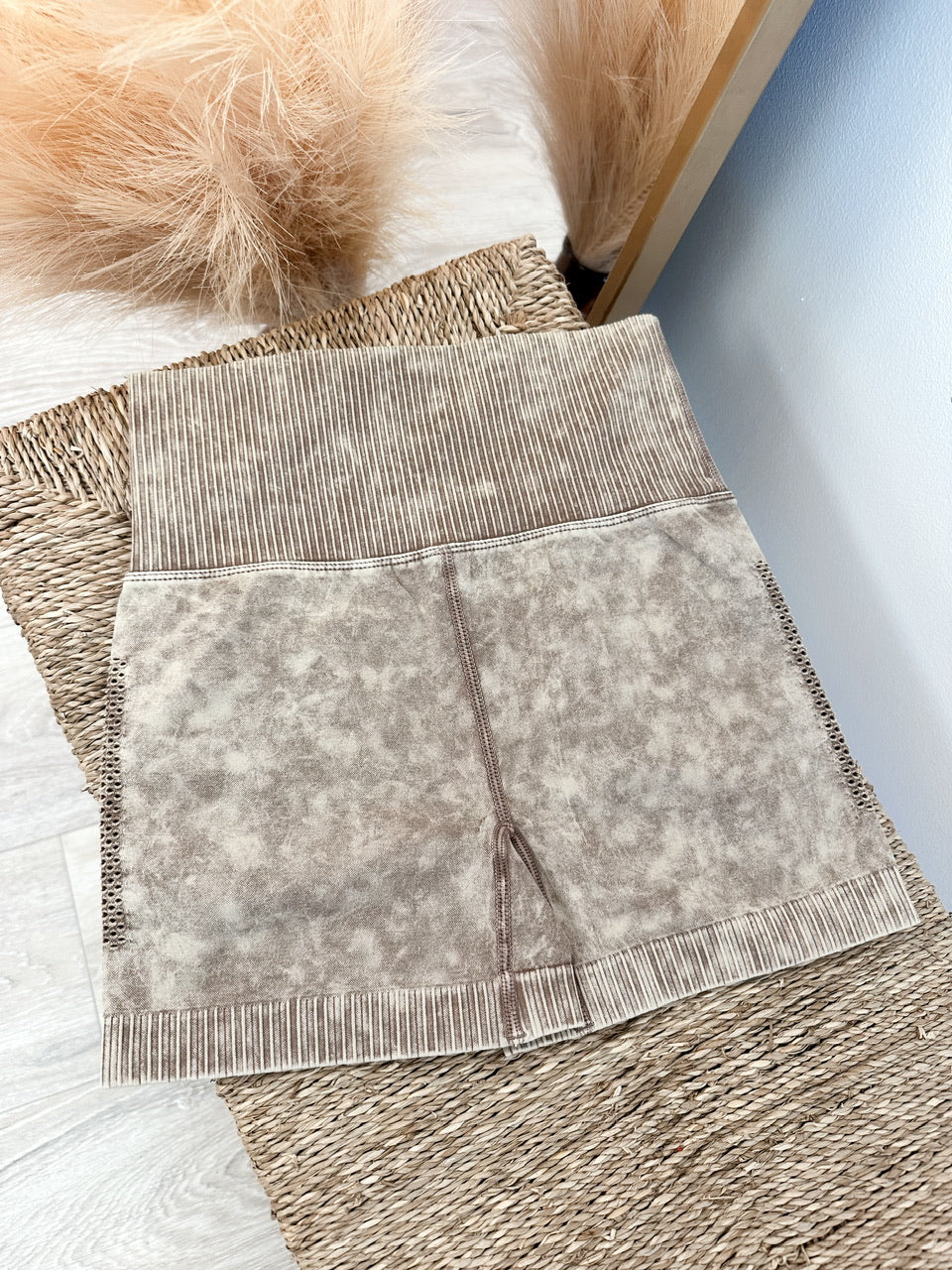 Washed Seamless High Waisted Shorts