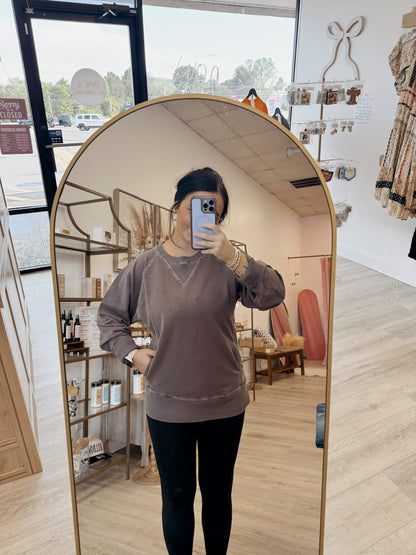 Pigment Dyed French Terry Pullover With Pockets