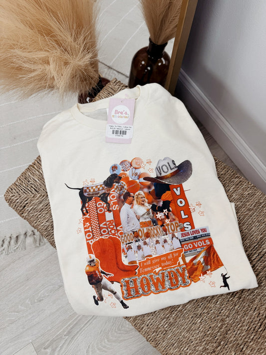 Howdy TN FTBALL Collage Tee