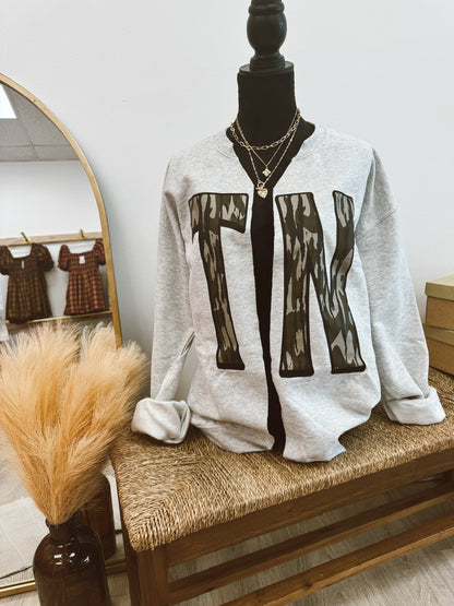 TN Camo Crewneck Cardigan