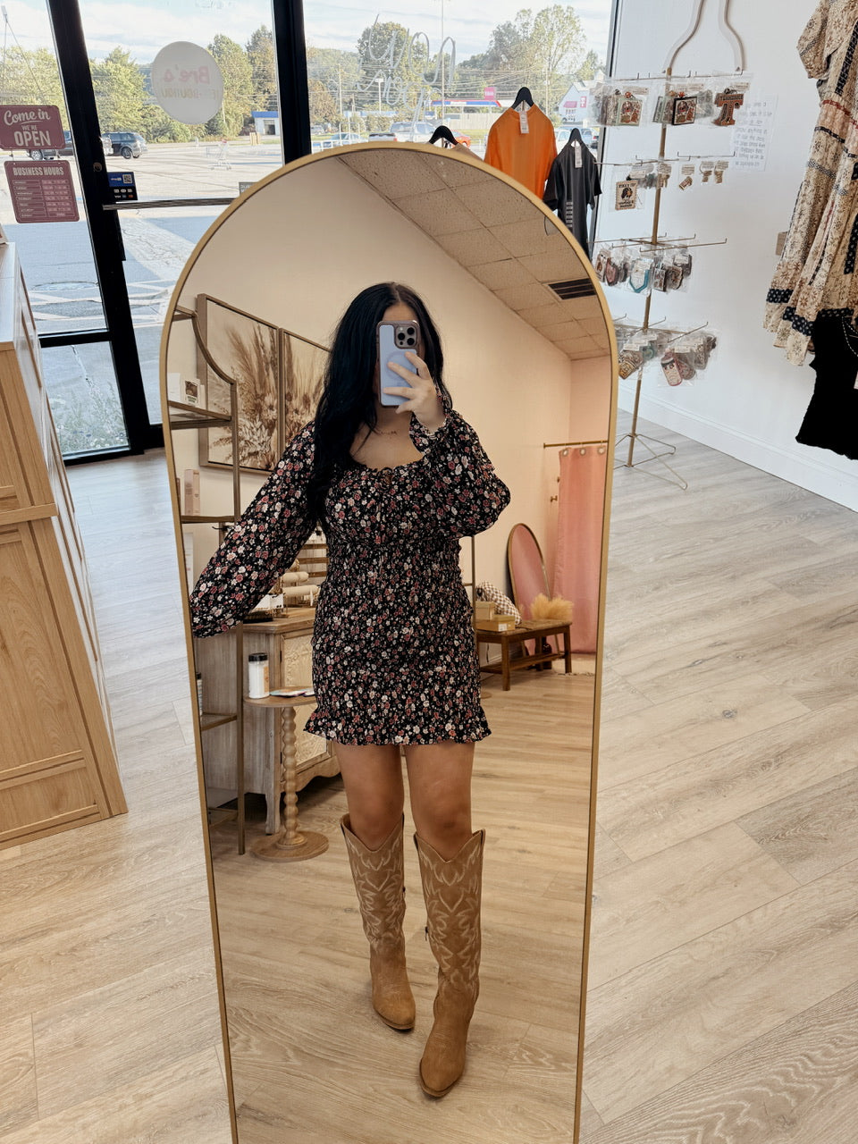Floral Smocked Mini Dress