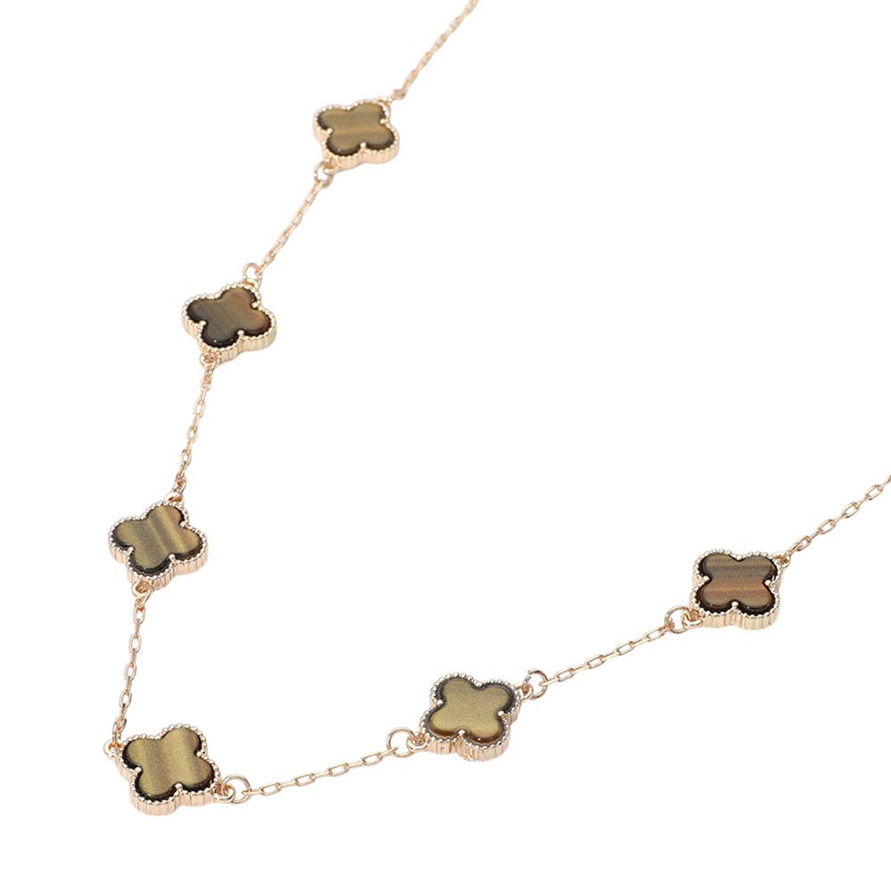 Clover Stone Necklace
