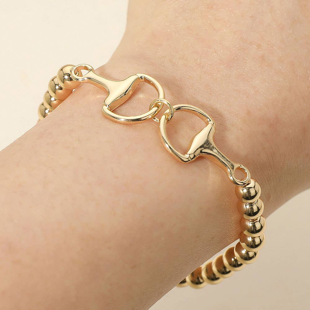 Metal Horsebit Stretch Bracelet