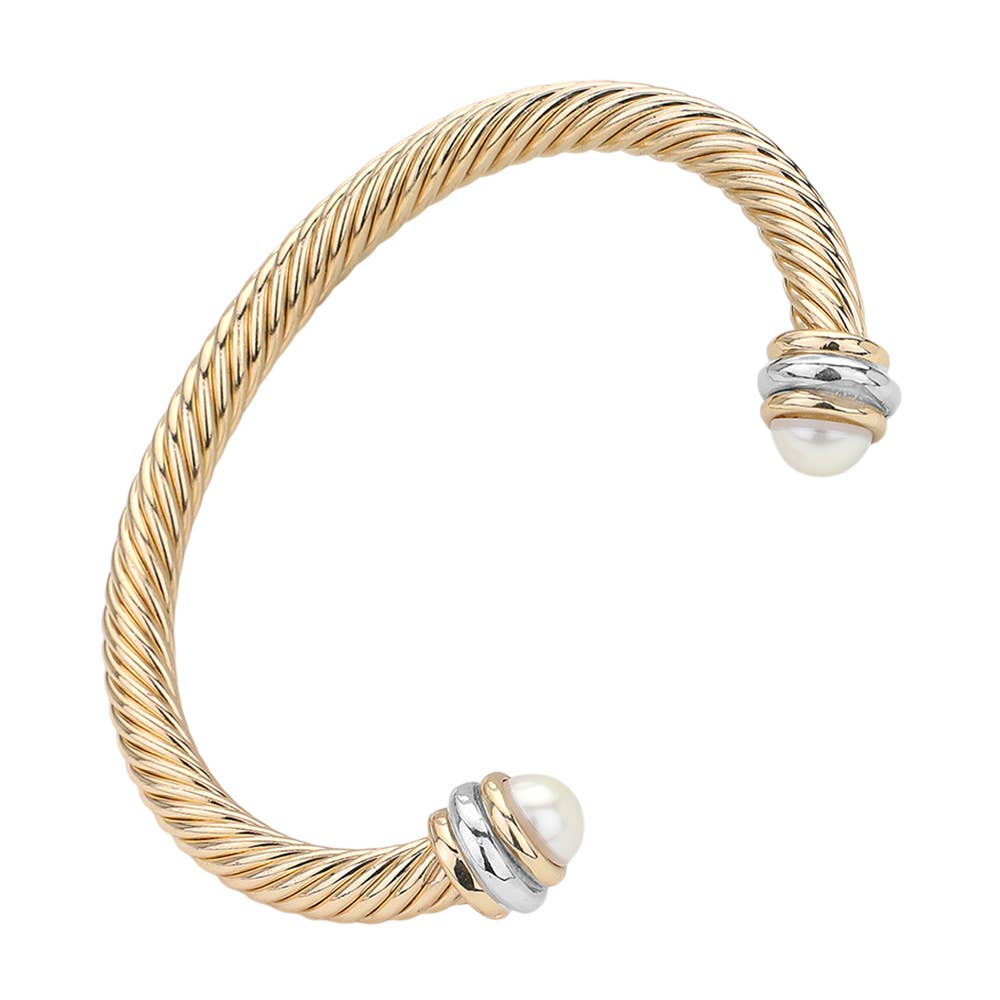 Twisted Rope Bracelet - Gold